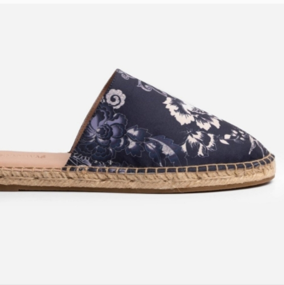 New JOHNNY WAS Olivia Mule Espadrille Flats NWOT Size 8.5 - Picture 3 of 13